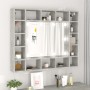 Mueble con espejo y LED color gris hormigón 91x15x76,5 cm de vidaXL, Tocadores de baño - Ref: Foro24-808868, Precio: 75,75 €,...