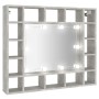 Mueble con espejo y LED color gris hormigón 91x15x76,5 cm de vidaXL, Tocadores de baño - Ref: Foro24-808868, Precio: 75,75 €,...