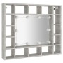 Mueble con espejo y LED color gris hormigón 91x15x76,5 cm de vidaXL, Tocadores de baño - Ref: Foro24-808868, Precio: 75,75 €,...