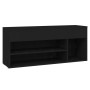 Black engineered wood shoe bench 105x30x45 cm by vidaXL, Shoe racks and shoe organizers - Ref: Foro24-808757, Price: 78,49 €,...