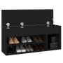 Schwarze Schuhbank aus Holzwerkstoff, 105 x 30 x 45 cm von vidaXL, Schuhregale und Schuhorganisatoren - Ref: Foro24-808757, P...