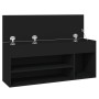 Black engineered wood shoe bench 105x30x45 cm by vidaXL, Shoe racks and shoe organizers - Ref: Foro24-808757, Price: 78,49 €,...