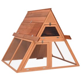 Solid spruce wood rabbit hutch 152x127x109.5 cm by vidaXL, Cages and habitats for small animals - Ref: Foro24-171458, Price: ...