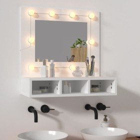 Mueble con espejo y luces LED blanco 60x31,5x62 cm de vidaXL, Tocadores de baño - Ref: Foro24-808882, Precio: 44,73 €, Descue...