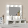 Mueble con espejo y luces LED blanco 60x31,5x62 cm de vidaXL, Tocadores de baño - Ref: Foro24-808882, Precio: 44,92 €, Descue...