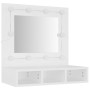 Mueble con espejo y luces LED blanco 60x31,5x62 cm de vidaXL, Tocadores de baño - Ref: Foro24-808882, Precio: 44,92 €, Descue...