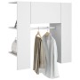 White engineered wood hallway furniture 97.5x37x99 cm by vidaXL, Lockers and storage cabinets - Ref: Foro24-808765, Price: 78...