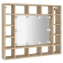 Furniture with mirror and LED in Sonoma oak color 91x15x76.5 cm by vidaXL, bathroom vanities - Ref: Foro24-808867, Price: 90,...