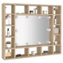 Furniture with mirror and LED in Sonoma oak color 91x15x76.5 cm by vidaXL, bathroom vanities - Ref: Foro24-808867, Price: 90,...