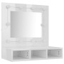 Mueble con espejo y luces LED blanco brillante 60x31,5x62 cm de vidaXL, Tocadores de baño - Ref: Foro24-808888, Precio: 54,56...