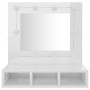 Mueble con espejo y luces LED blanco brillante 60x31,5x62 cm de vidaXL, Tocadores de baño - Ref: Foro24-808888, Precio: 54,56...