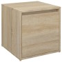 Cajón taburete madera contrachapada roble Sonoma 40,5x40x40 cm de vidaXL, Cestas para almacenaje - Ref: Foro24-808777, Precio...