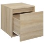 Cajón taburete madera contrachapada roble Sonoma 40,5x40x40 cm de vidaXL, Cestas para almacenaje - Ref: Foro24-808777, Precio...