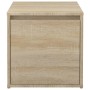 Cajón taburete madera contrachapada roble Sonoma 40,5x40x40 cm de vidaXL, Cestas para almacenaje - Ref: Foro24-808777, Precio...