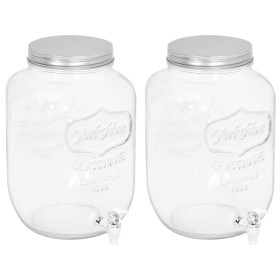 Drink dispensers 2 units glass 8050 ml by vidaXL, Beverage dispensers - Ref: Foro24-51656, Price: 60,99 €, Discount: %