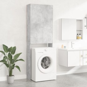 Concrete gray washing machine cabinet 64x25.5x190 cm by vidaXL, Accessories for washing machines and dryers - Ref: Foro24-808...