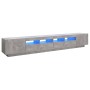 Concrete gray TV cabinet with LED lights 260x35x40 cm by vidaXL, TV Furniture - Ref: Foro24-3081919, Price: 175,64 €, Discoun...