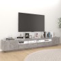 Concrete gray TV cabinet with LED lights 260x35x40 cm by vidaXL, TV Furniture - Ref: Foro24-3081919, Price: 175,64 €, Discoun...