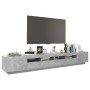 Concrete gray TV cabinet with LED lights 260x35x40 cm by vidaXL, TV Furniture - Ref: Foro24-3081919, Price: 175,64 €, Discoun...