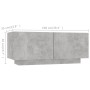 Concrete gray TV cabinet with LED lights 260x35x40 cm by vidaXL, TV Furniture - Ref: Foro24-3081919, Price: 175,64 €, Discoun...