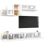 Wohnzimmermöbel Set TV 6 Stück weißes Holzwerkstoff von vidaXL, TV-Möbel - Ref: Foro24-3078730, Preis: 217,57 €, Rabatt: %