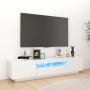 TV-Ständer mit LED-Leuchten hellweiß 180x35x40 cm von vidaXL, TV-Möbel - Ref: Foro24-3081903, Preis: 149,80 €, Rabatt: %