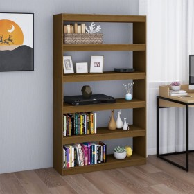 Shelving unit/space divider pine honey brown 100x30x167.5cm by vidaXL, Bookcases and shelves - Ref: Foro24-808226, Price: 125...