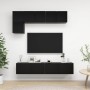 5-piece black engineered wood living room TV furniture set by vidaXL, TV Furniture - Ref: Foro24-3078798, Price: 173,77 €, Di...