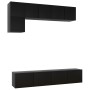 Set de muebles de salón TV 5 piezas madera ingeniería negro de vidaXL, Muebles TV - Ref: Foro24-3078798, Precio: 173,77 €, De...