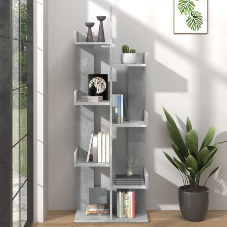 Estantería de madera de ingeniería gris hormigón 48x25,5x140 cm de vidaXL, Librerías y estanterías - Ref: Foro24-808913, Prec...