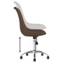 Silla de oficina giratoria de tela marrón de vidaXL, Sillas de oficina - Ref: Foro24-338344, Precio: 90,11 €, Descuento: %