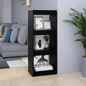 Shelf/space divider black pine wood 40x30x103.5 cm by vidaXL, Bookcases and shelves - Ref: Foro24-808142, Price: 55,99 €, Dis...