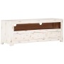 White solid acacia wood TV cabinet 110x30x40 cm by vidaXL, TV Furniture - Ref: Foro24-337849, Price: 168,58 €, Discount: %