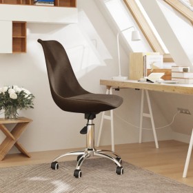 Dark Brown Fabric Swivel Office Chair by vidaXL, Office chairs - Ref: Foro24-338346, Price: 104,99 €, Discount: %