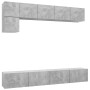 Set de muebles de salón 5 pzas madera ingeniería gris hormigón de vidaXL, Muebles TV - Ref: Foro24-3079114, Precio: 206,33 €,...