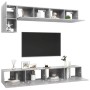 Wohnzimmermöbel Set 5 Stück Holztechnik Grau Beton von vidaXL, TV-Möbel - Ref: Foro24-3079114, Preis: 206,33 €, Rabatt: %