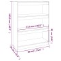 Pine wood shelf/space divider 80x30x103.5 cm by vidaXL, Bookcases and shelves - Ref: Foro24-808188, Price: 62,86 €, Discount: %