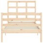 Estructura de cama con cabecero madera maciza 100x200 cm de vidaXL, Camas y somieres - Ref: Foro24-3193976, Precio: 101,63 €,...