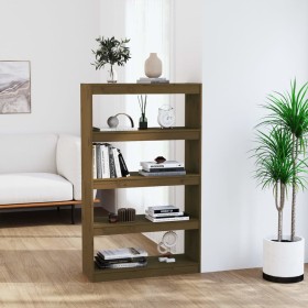 Honey brown pine shelf/space divider 80x30x135.5 cm by vidaXL, Bookcases and shelves - Ref: Foro24-808196, Price: 71,99 €, Di...