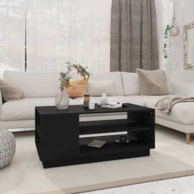 Black engineered wood coffee table 102x55x43 cm by vidaXL, Coffee table - Ref: Foro24-810281, Price: 70,59 €, Discount: %