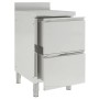 Commercial kitchen cabinets 2 drawers stainless steel 2 units by vidaXL, Restoration - Ref: Foro24-3081933, Price: 432,05 €, ...