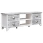 White and gray paulownia wood TV cabinet 108x30x40 cm by vidaXL, TV Furniture - Ref: Foro24-338513, Price: 97,99 €, Discount: %