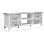 Weißer und grauer TV-Schrank aus Paulownia-Holz, 108 x 30 x 40 cm von vidaXL, TV-Möbel - Ref: Foro24-338513, Preis: 98,07 €, ...