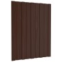 Brown galvanized steel roof panel 36 units 60x45 cm by vidaXL, Ceiling - Ref: Foro24-317194, Price: 86,66 €, Discount: %