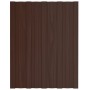 Galvanized steel roof panel, brown, 12 units, 60x45 cm. by vidaXL, Ceiling - Ref: Foro24-317193, Price: 43,09 €, Discount: %