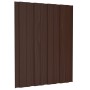 Galvanized steel roof panel, brown, 12 units, 60x45 cm. by vidaXL, Ceiling - Ref: Foro24-317193, Price: 43,09 €, Discount: %