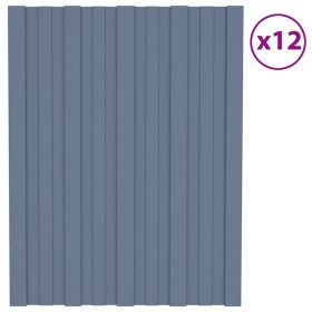 Grau verzinktes Stahldachpaneel 12 Einheiten 60x45 cm von vidaXL, Decke - Ref: Foro24-317189, Preis: 41,99 €, Rabatt: %