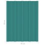 Green galvanized steel roof panel 12 units 60x45 cm by vidaXL, Ceiling - Ref: Foro24-317187, Price: 44,84 €, Discount: %