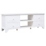 TV cabinet solid paulownia wood white 108x30x40 cm by vidaXL, TV Furniture - Ref: Foro24-338517, Price: 97,72 €, Discount: %