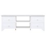 Mueble para TV madera maciza de paulownia blanco 108x30x40 cm de vidaXL, Muebles TV - Ref: Foro24-338517, Precio: 98,99 €, De...